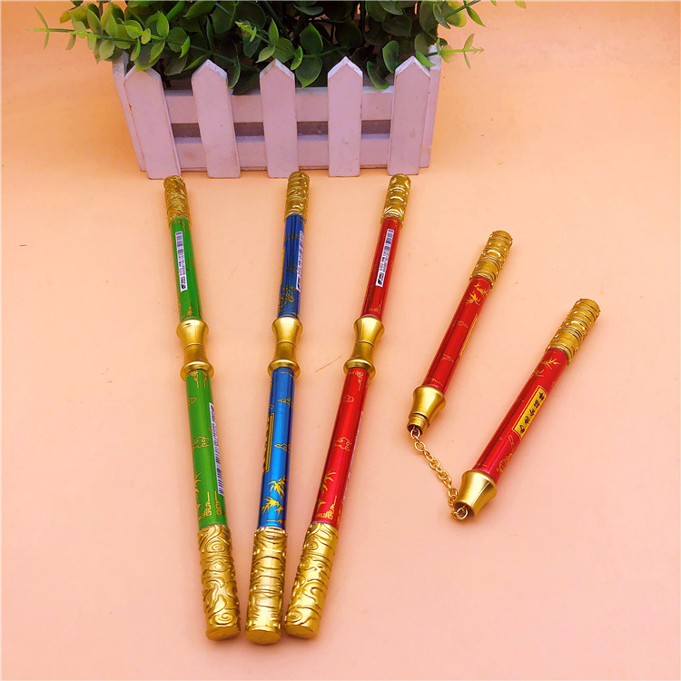 创意金箍棒双节棍中性笔学生玩具转转笔 双头蓝色黑色签字笔013