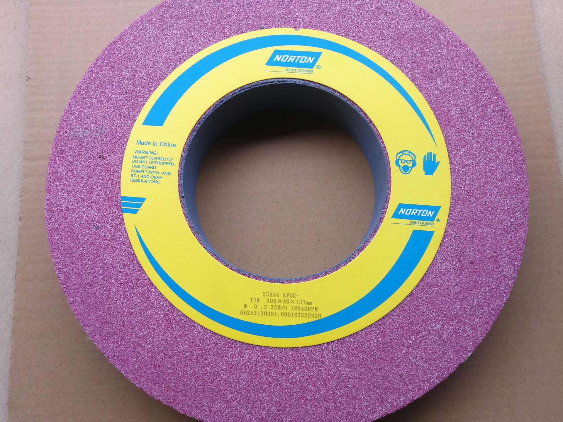批发诺顿砂轮铬刚玉红色磨床砂轮,25a305*40*127, 46k 60k 80k
