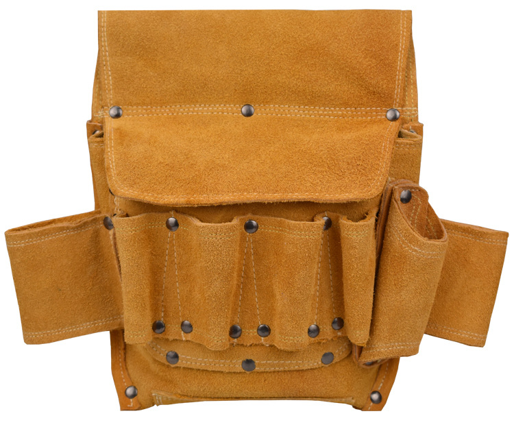 跨境加厚牛皮电工包 多功能家居装修工具腰带包 电木工五金工具包