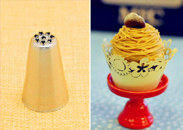 234 蒙布朗花嘴 小草花嘴草地面条奶油裱花嘴 挤栗子泥花嘴不锈钢