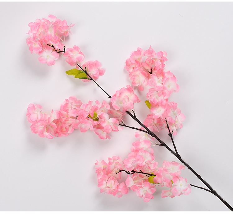 仿真樱花枝粉色加密塑料假樱花枝装饰垂吊婚庆拱门橱窗装饰仿真花
