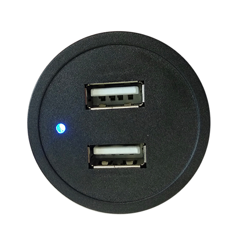 充电器 手机充电器 美规欧标电源桌面多功能双usb充电插座5v2a