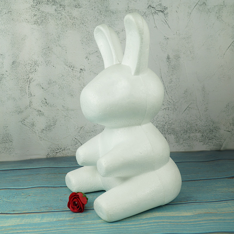 特价diy泡沫兔模型 香皂花康乃馨玫瑰花兔子模具小兔泡沫芯子白胚