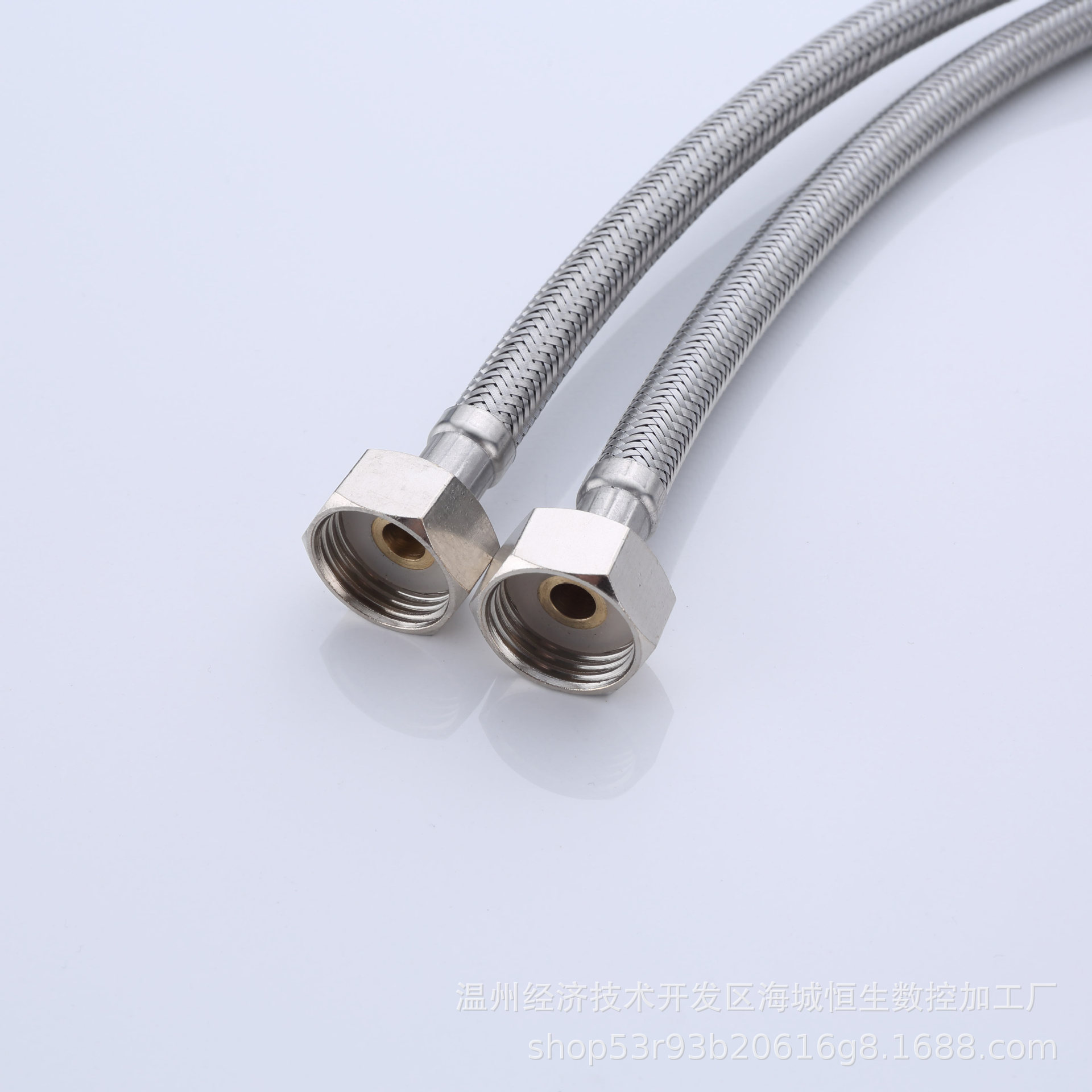 厂家直销水龙头冷热进水管麻管编织不锈钢螺帽软管面盆水龙头配件