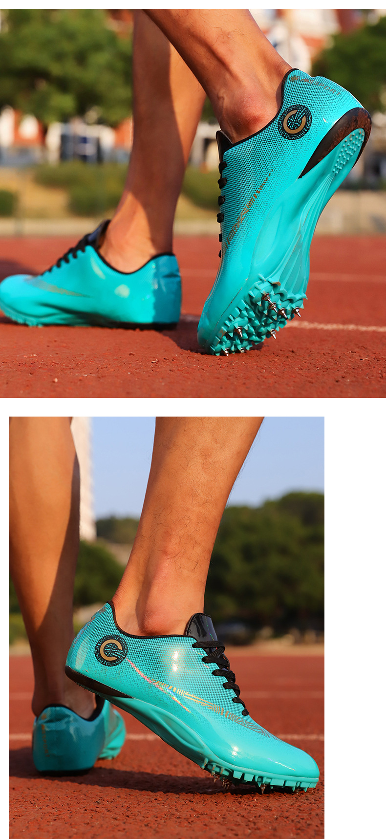 跨境跑步钉鞋田径短跑男女子体考四项三级跳远跳高中考比赛训练鞋