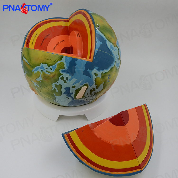 立体地球内部结构圈层构造模型地核地幔地壳学校地理教学教具器材