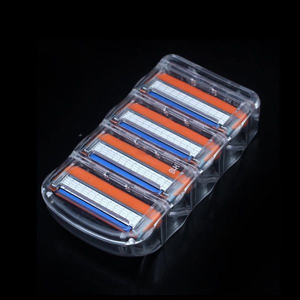 包邮德国全身水洗刀头通用锋速5剃须刀扣男士刀片 吉利手动五刀头