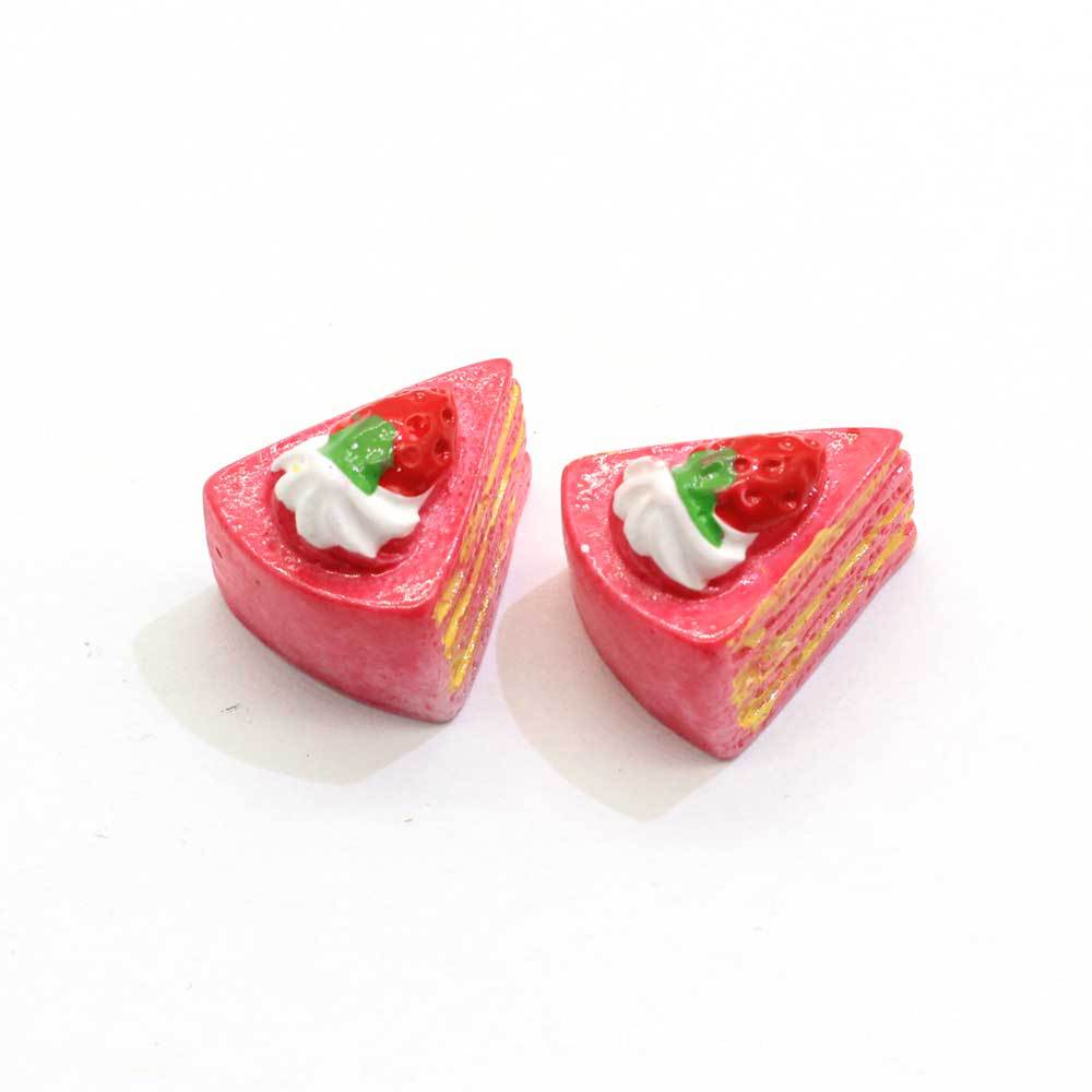三角形草莓奶油小蛋糕diy手工材料仿真奶油胶材料钥匙扣耳环配件