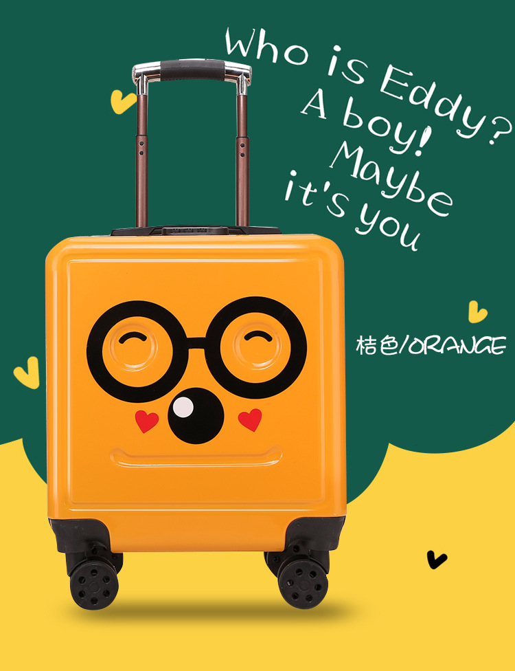 儿童拉杆箱厂家新款18寸卡通儿童登机箱旅行箱万向轮密码箱印制