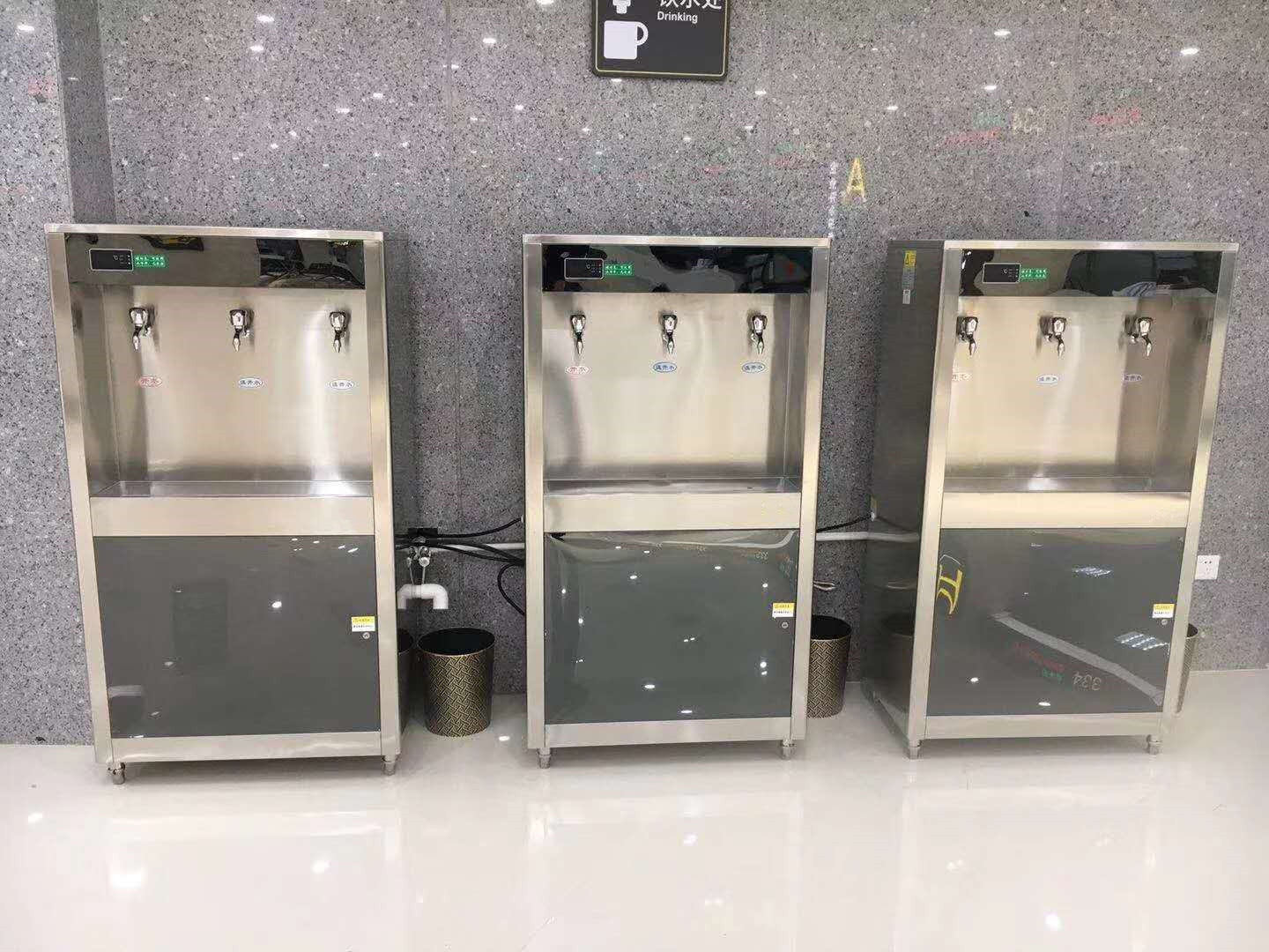 厂家直销 不锈钢智能温热饮水机 学校电热开水器工厂饮水台