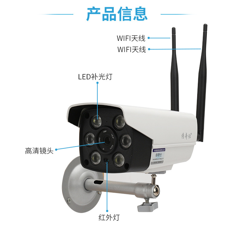 无线监控摄像头ycc365有看头yoosee爱加1080p技威高清双光探头wif