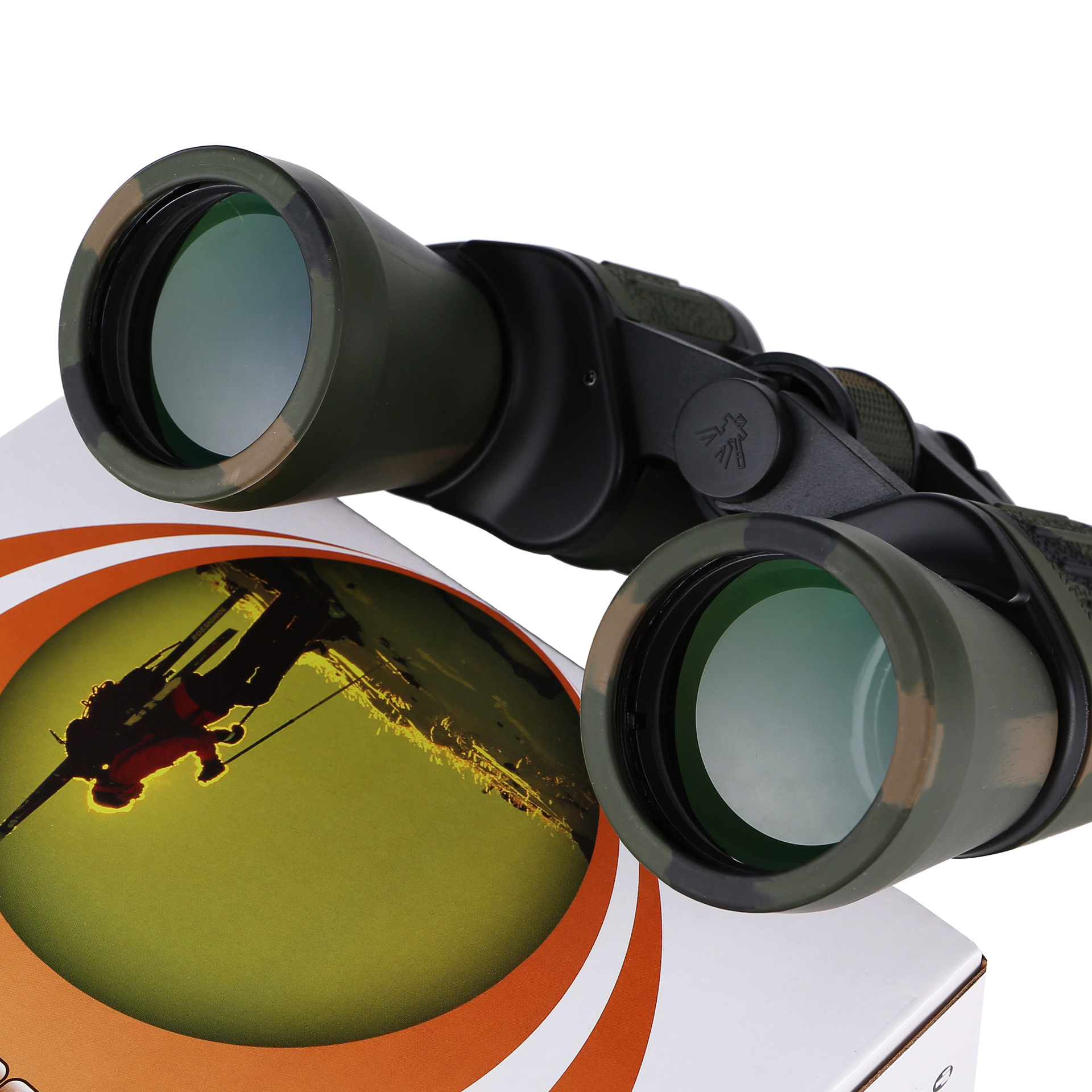 双筒望眼镜厂家新品50军迷彩变倍高清高倍便携微光夜视望远镜