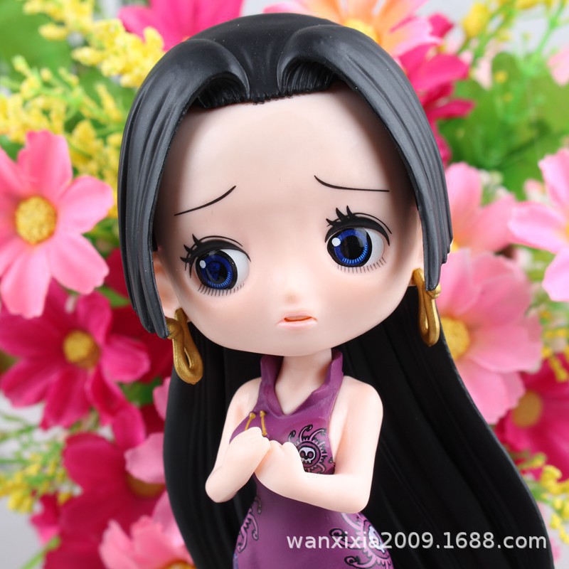 西客动漫 海贼王 3款 q版女帝 波雅汉库克 紫色黄色粉色旗袍手办