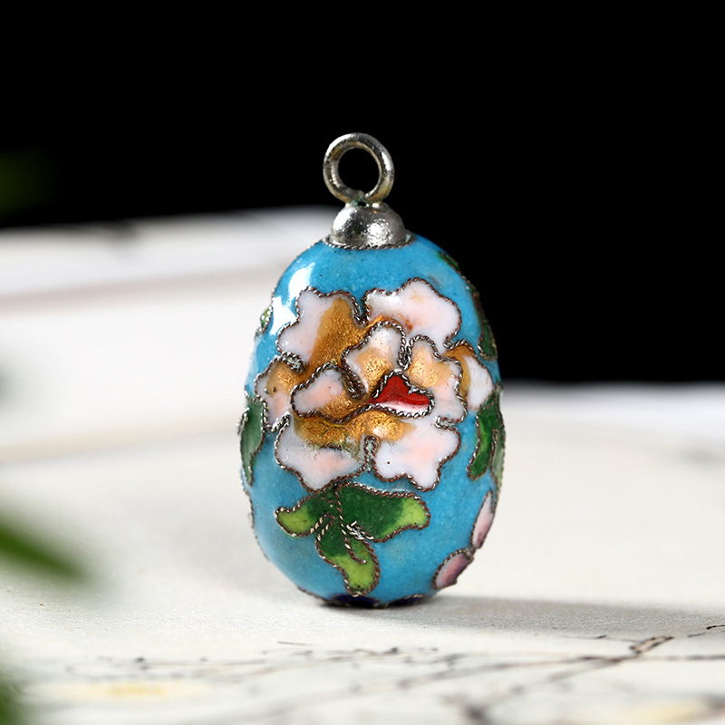 厂家直销景泰蓝吊带鸡蛋寓意幸福美满家庭圆满挂件珐琅掐丝工艺品
