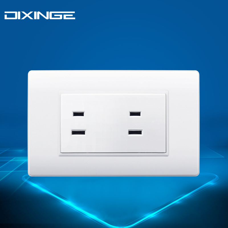 二位老挝插座双联118东南亚pc面板15a美式二极扁插柬埔寨两位插座