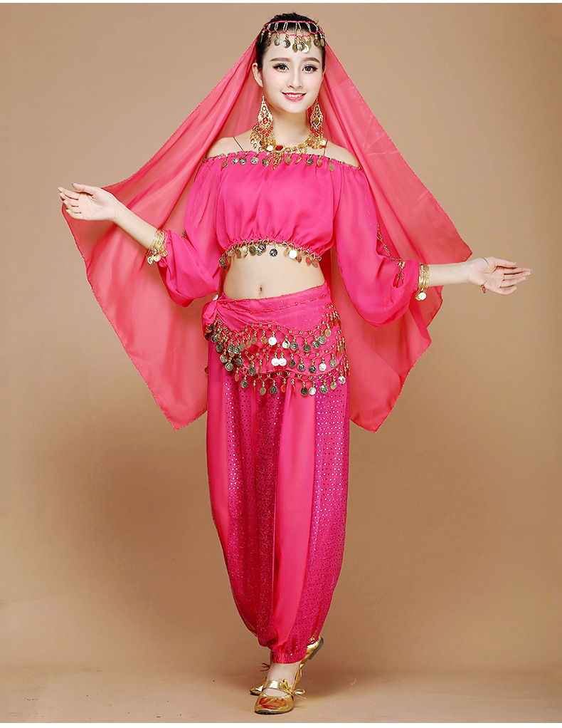 批发特价印度舞演出装肚皮舞套装夏 裤新款长袖印度舞表演出练习