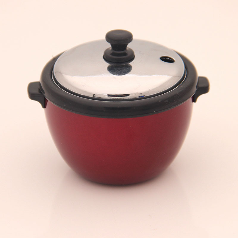 创意电饭煲迷你时尚锌合金塑料商务送礼充气打火机明火点烟器