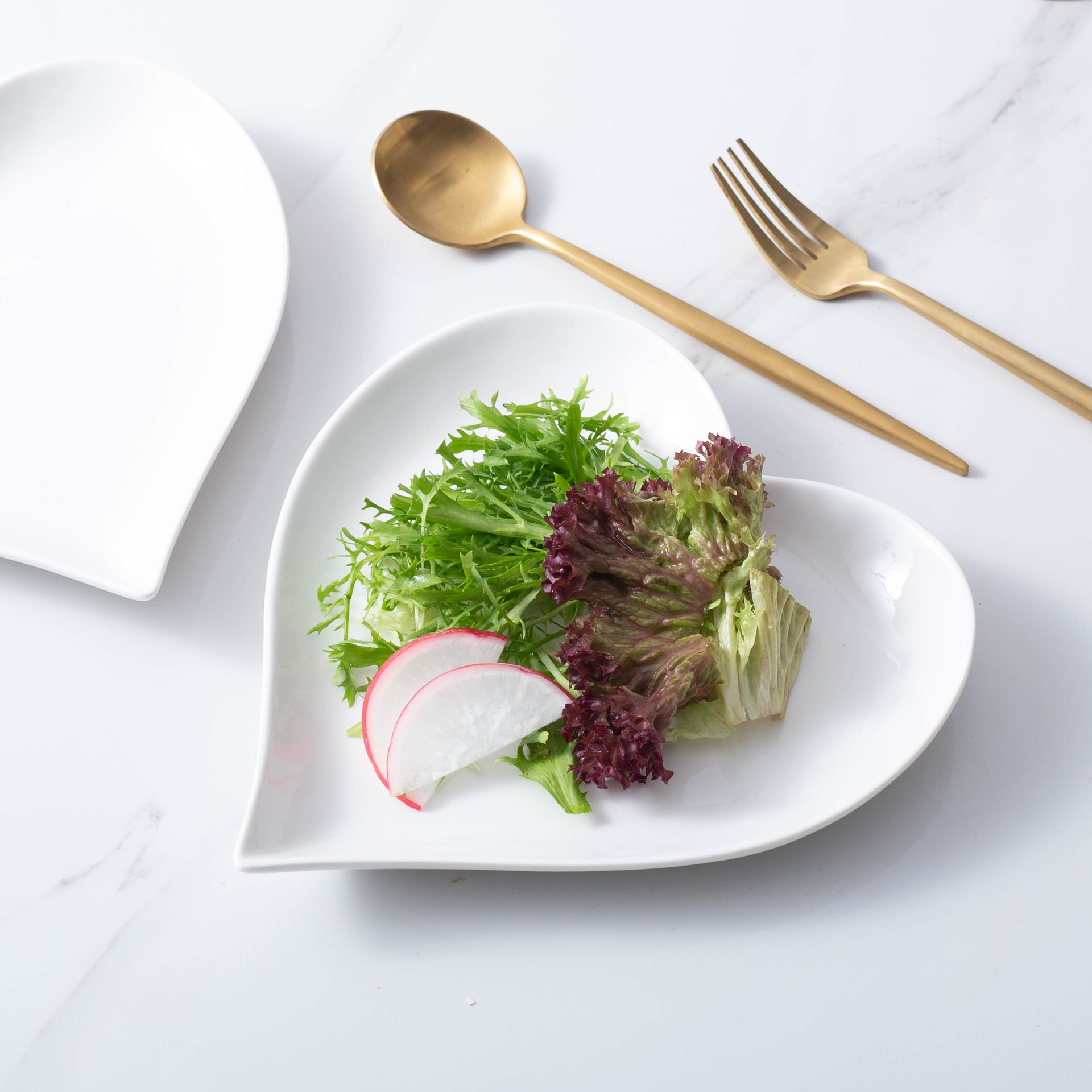 饺子盘日式家用韩式装饺子的盘子北欧风格创意网红可爱陶瓷带醋碟