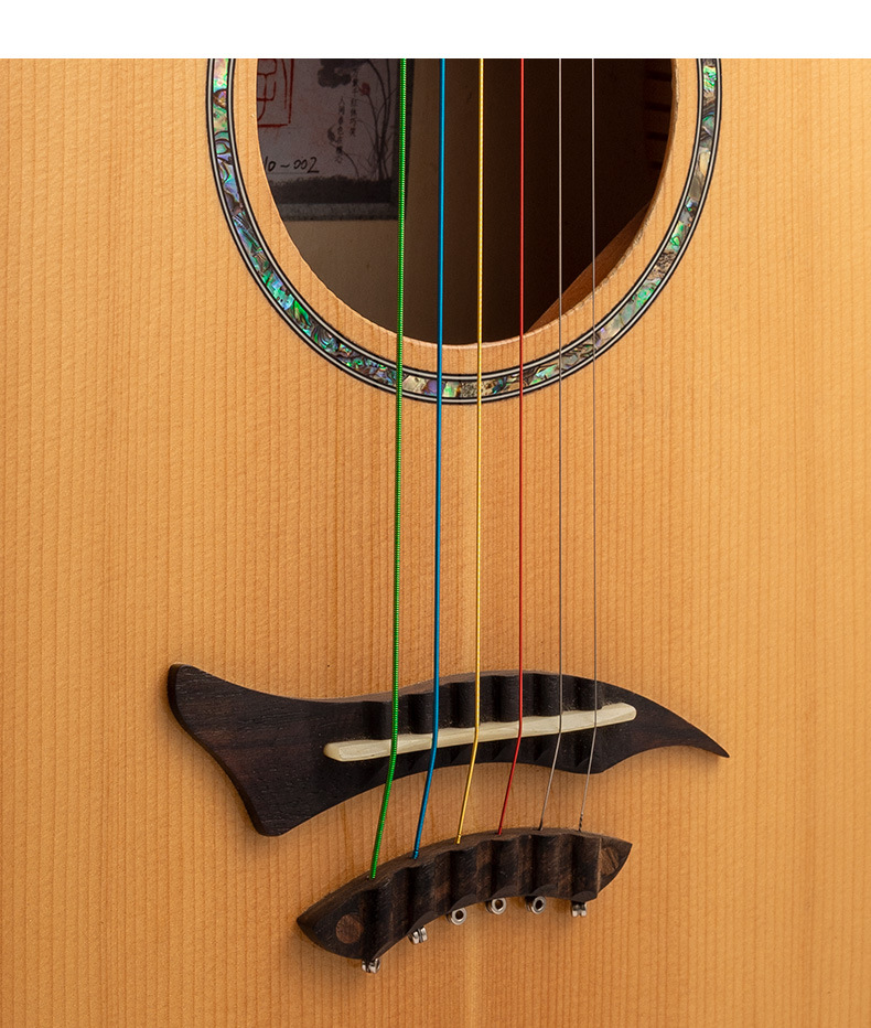 爱丽丝a407c彩色民谣木吉他琴弦 彩弦独立包装套弦 吉他配件批发