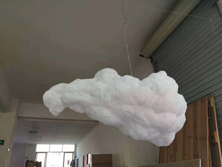 云朵吊灯创意蚕丝棉花白云灯酒店卧室餐厅灯服装店云彩灯北欧灯具
