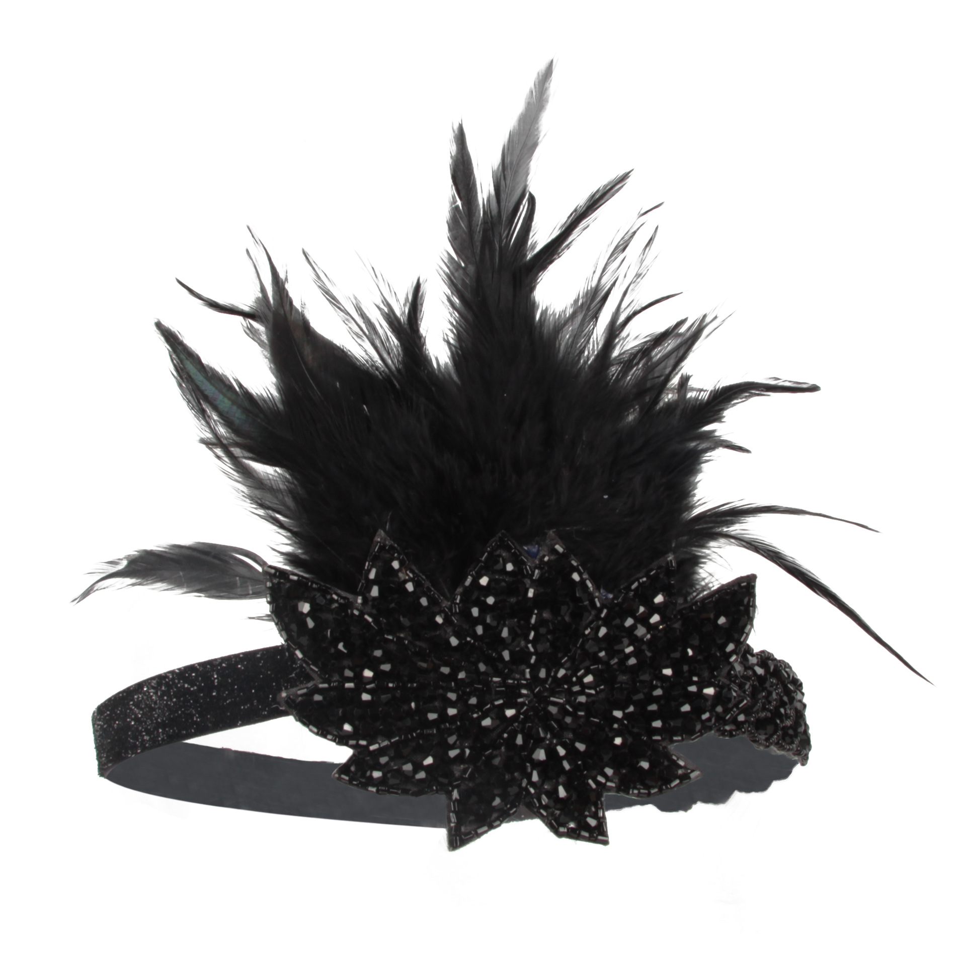 【经典款】 1920s 黑色羽毛头带头饰 gatsby舞会宴会羽毛头饰