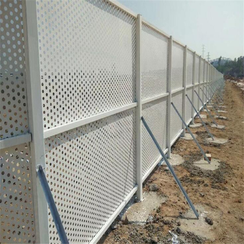建筑防护冲孔围挡市政工地施工挡板白色网片围挡板生产 冲孔围挡