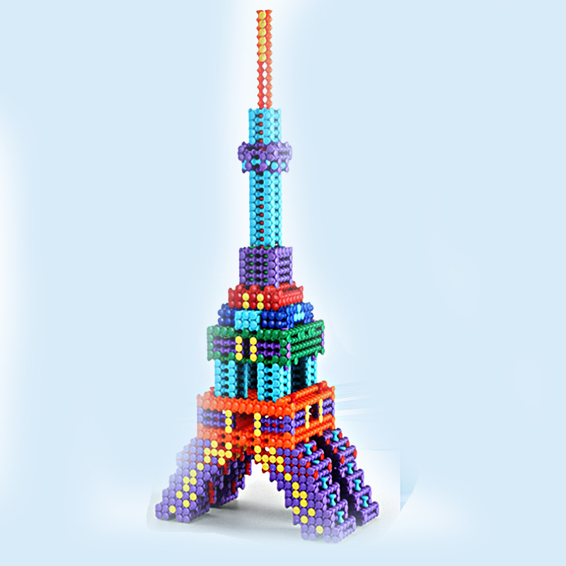 启慧百变竹节棍儿童益智婴儿早教积木拼装男女孩宝宝创意玩具918