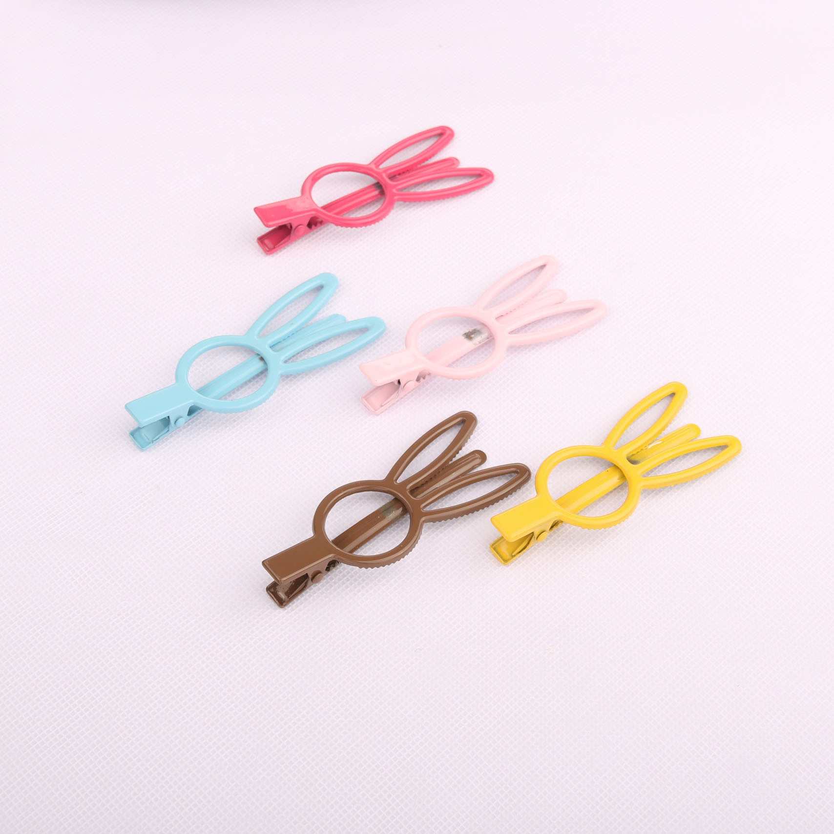 ins网红可爱兔子发夹糖果色小夹子刘海夹一字夹发饰品