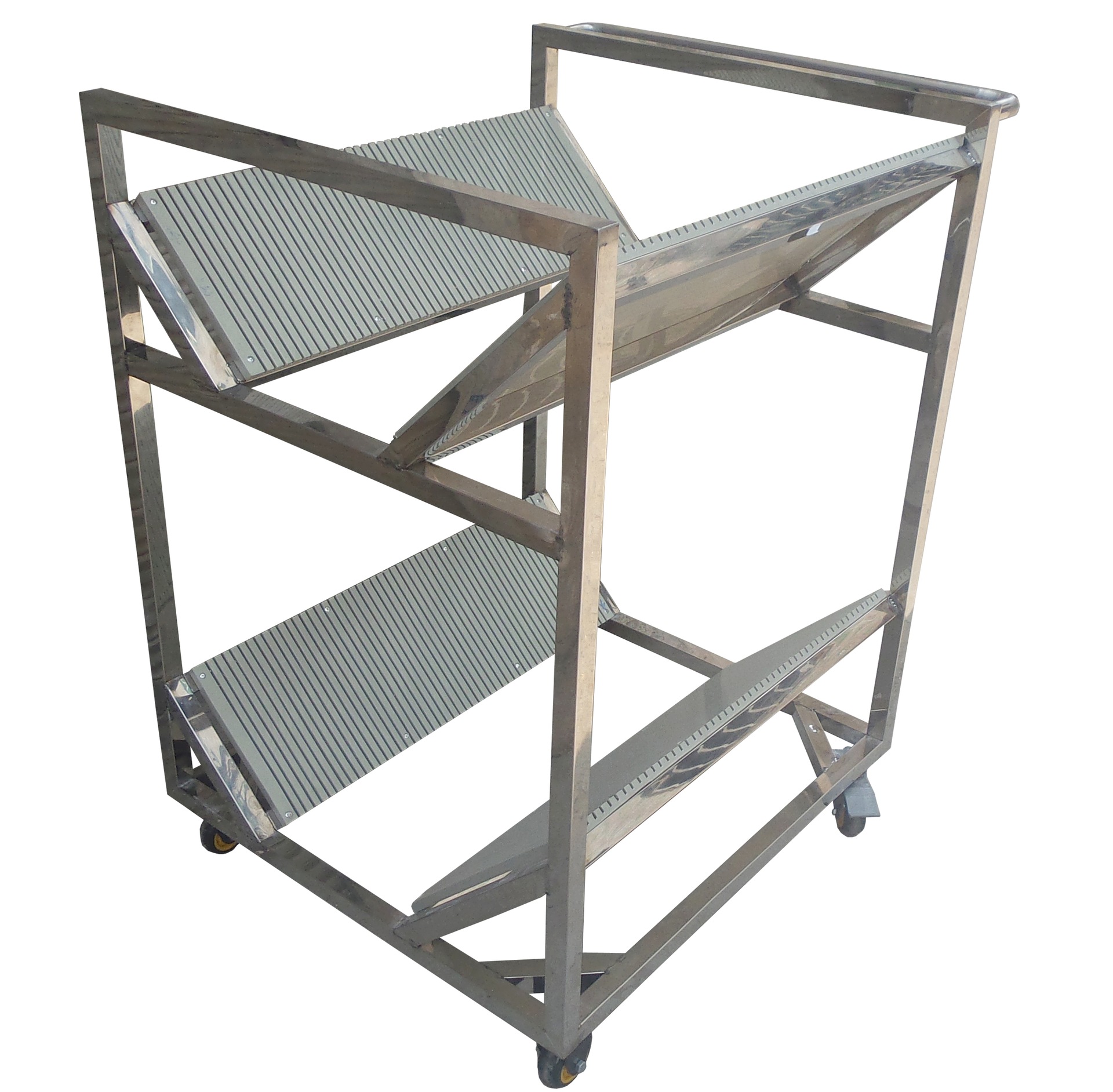 线路板插板周转车pcb板手推车每层50位pp卡槽插板手推物料周转车