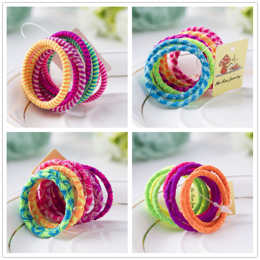 淘宝热销10条套装儿童皮筋发绳 不伤发扎头发发圈 小女孩拇指发饰