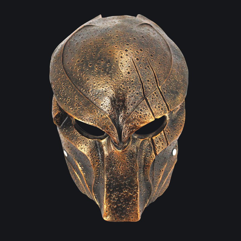 万圣节新款铁血战士面具 工艺品收藏化装舞会cos树脂面具工厂直