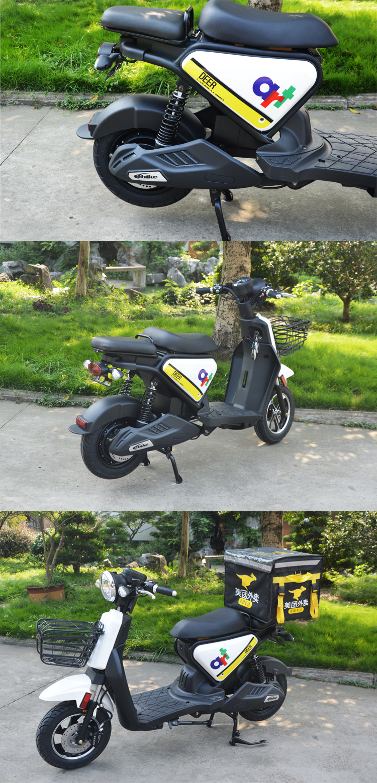 全新铃鹿款电动燃油摩托车外卖车60v72v复古出口男女踏板车成人