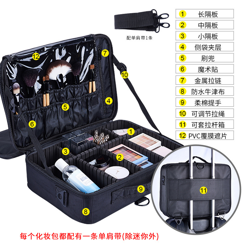 Portable Make-up Bag Multi-Functional Travel Storage Ins Large Capacity Portable Good-looking Cosmetic Bag Customized Wholesale