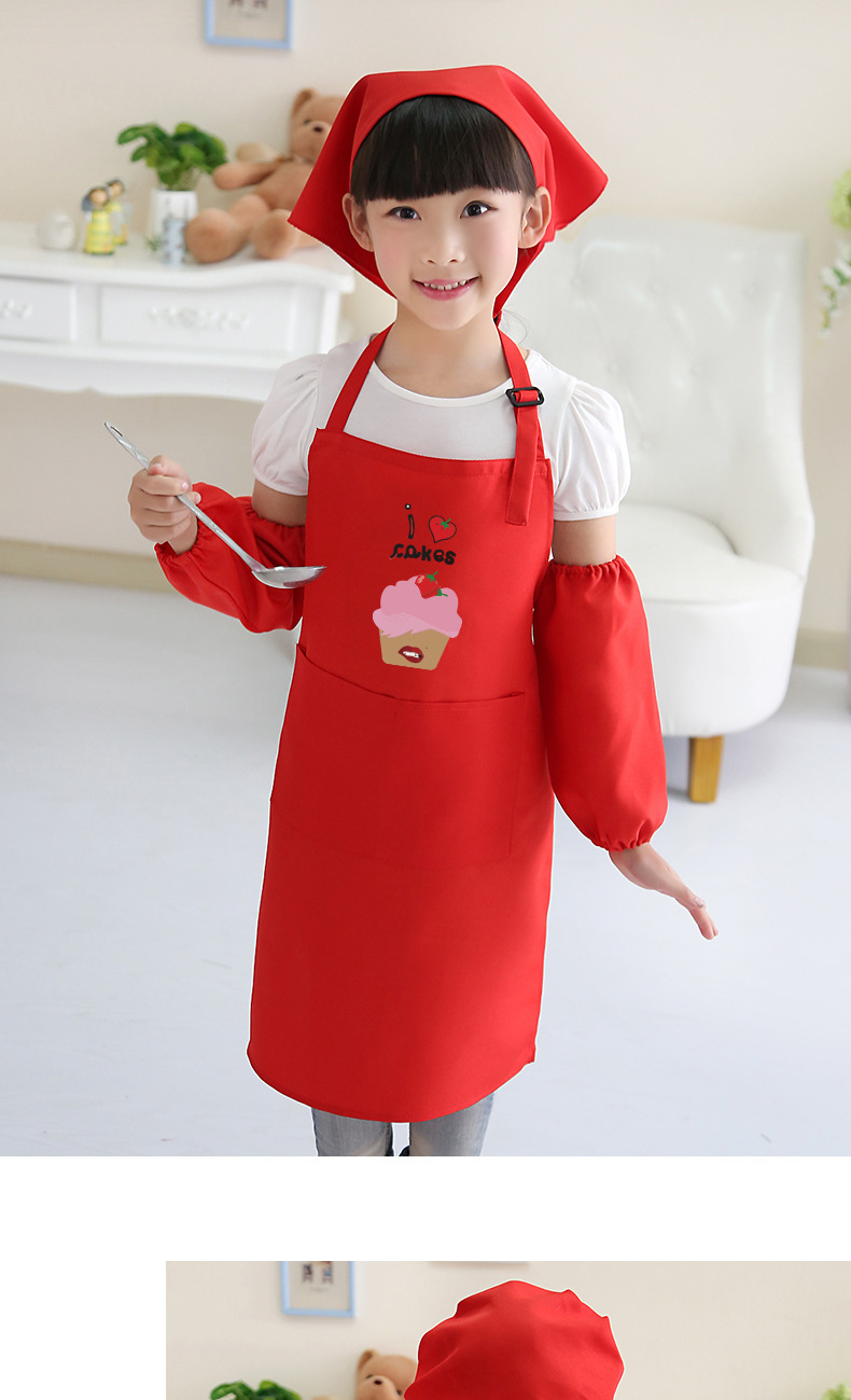 儿童围裙画画衣服防污小学生美术专用罩衣防脏幼儿园绘画家用厨房