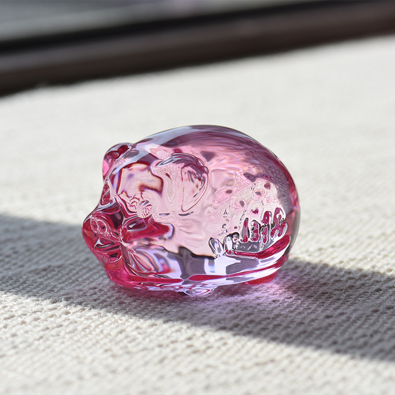 2019猪年吉祥物公仔水晶猪玩具年会定制圣诞节礼物玩偶新年生肖猪