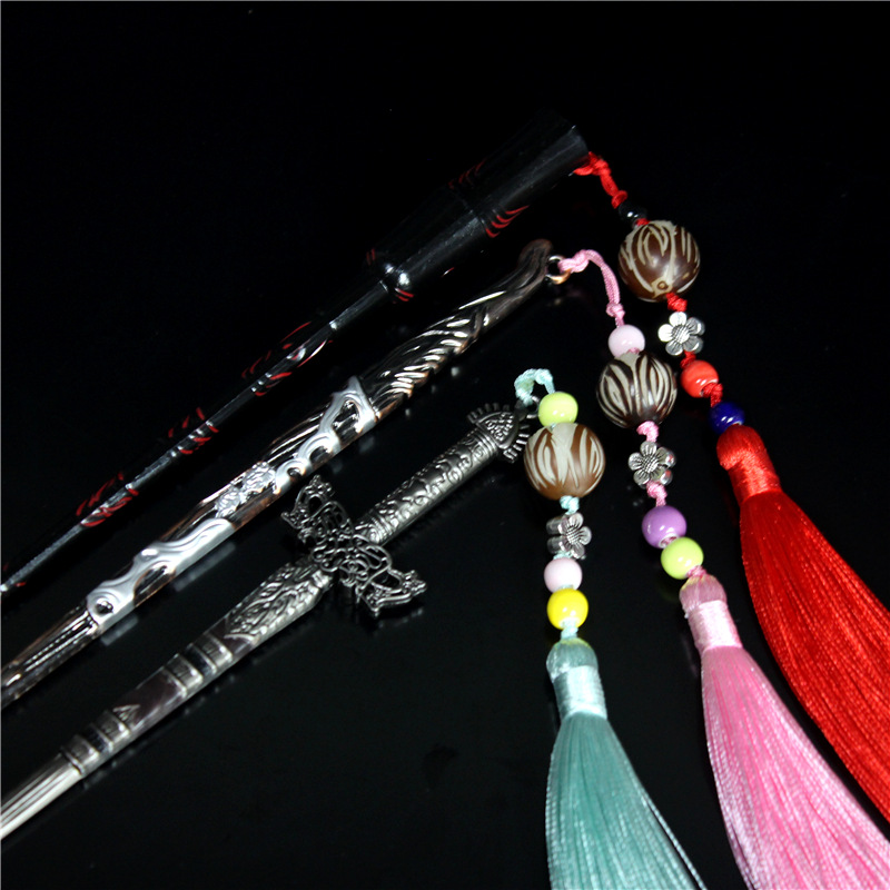 影视魏无羡随便剑发簪 蓝忘机避尘剑发簪步摇流苏古风发钗