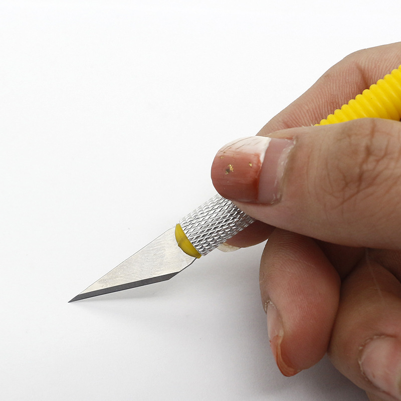 跨境货源小黄笔刀雕刻刀 刻纸模型刻刀 橡皮章刀雕刻刀具 美工刀