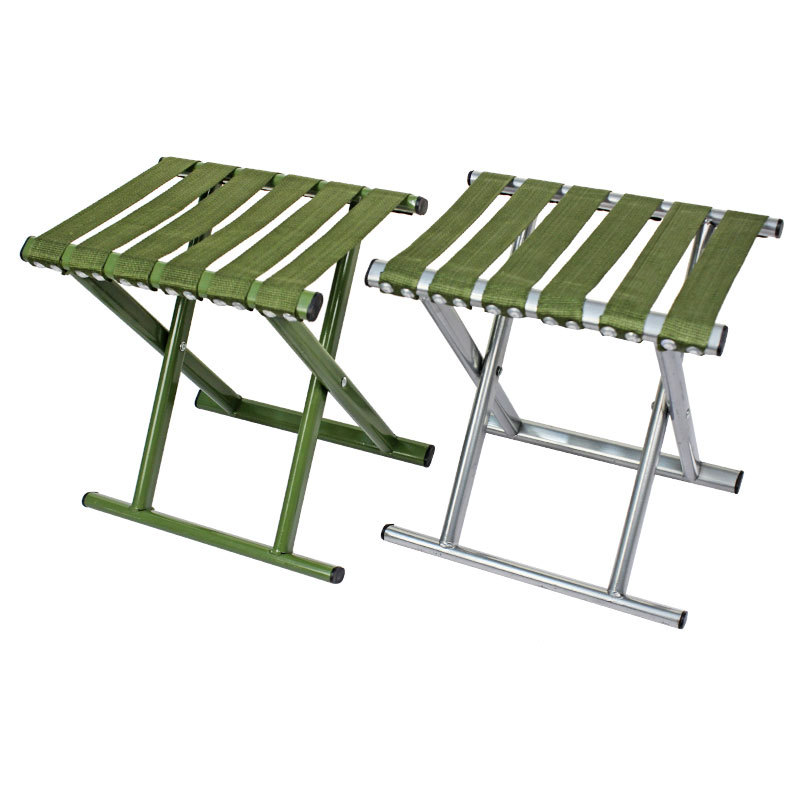 扁圆40#铁马扎军训用品折叠凳钓鱼椅换鞋凳