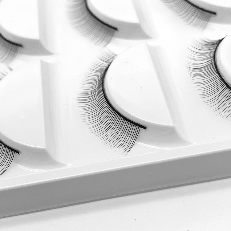 Beginner Practice Eyelash Five Pairs of Chemical Fiber Practice False Eyelashes Realistic Short False Eyelashes Factory Direct Supply