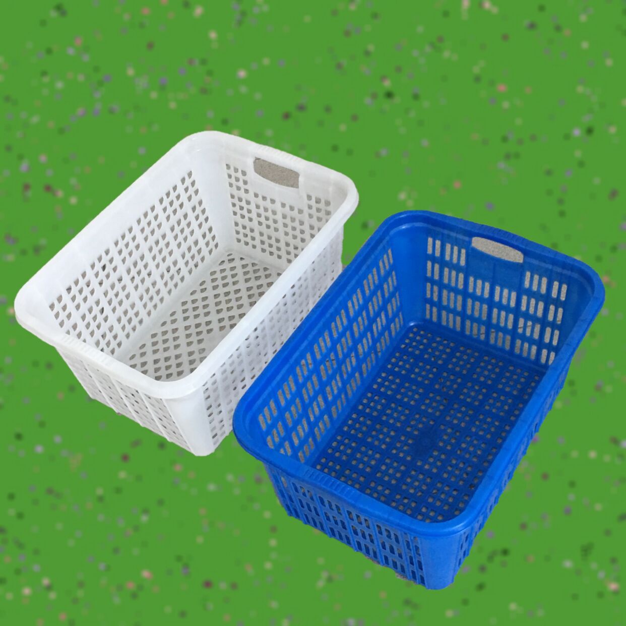 长方形服装框熟胶塑料筐沥水洗菜篮子超市幼儿园玩具收纳篮果蔬篮