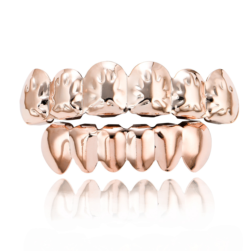 速卖通爆款grillz大麻叶枫叶牙套 嘻哈金牙套夸张自杀小队金牙套