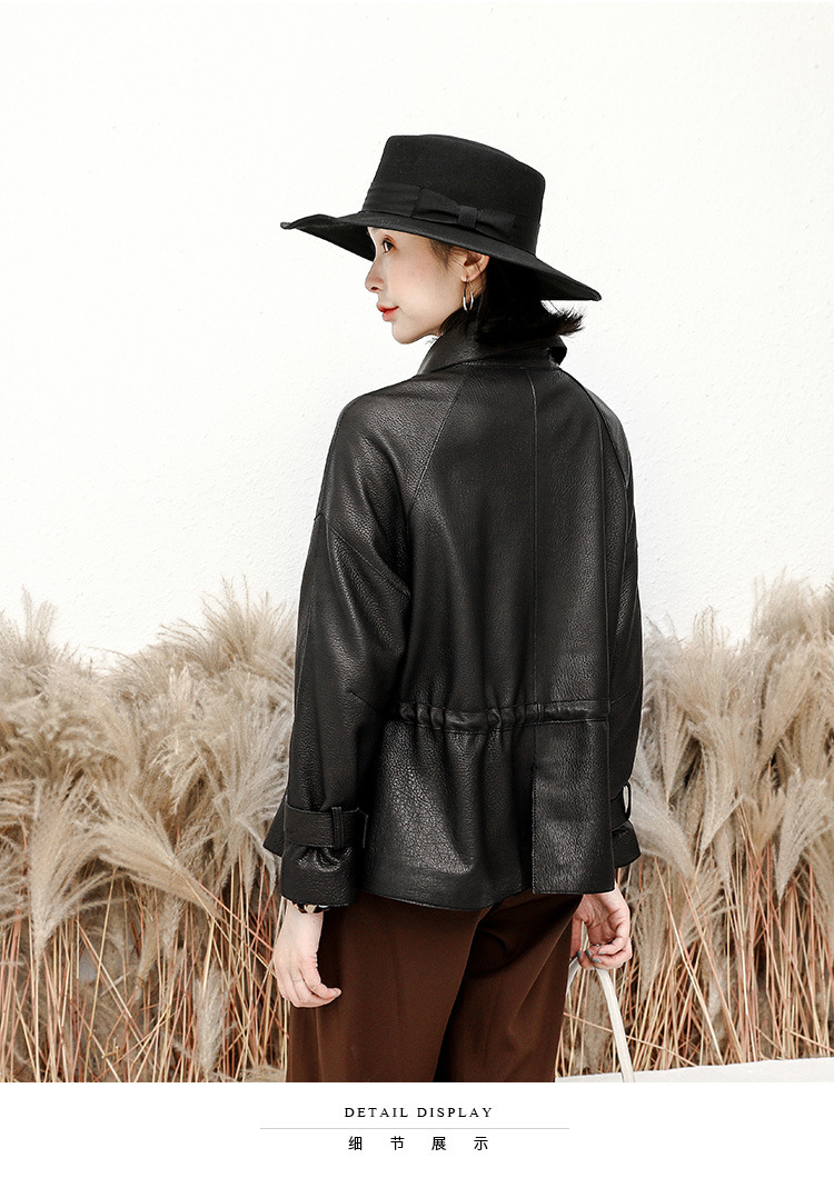 反季皮衣外套女绵羊皮春秋中长款2019新品修身减龄真皮小西装衣服