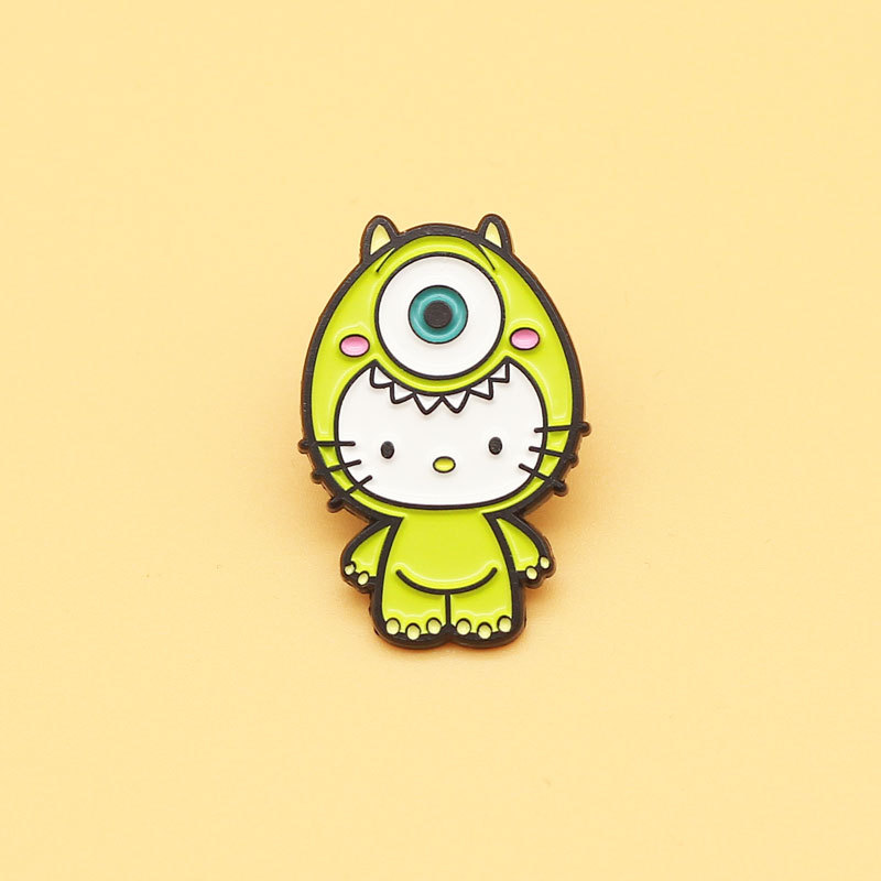 hello kitty 怪兽大学卡通胸针可爱创意书包装饰别针合金珐琅徽章