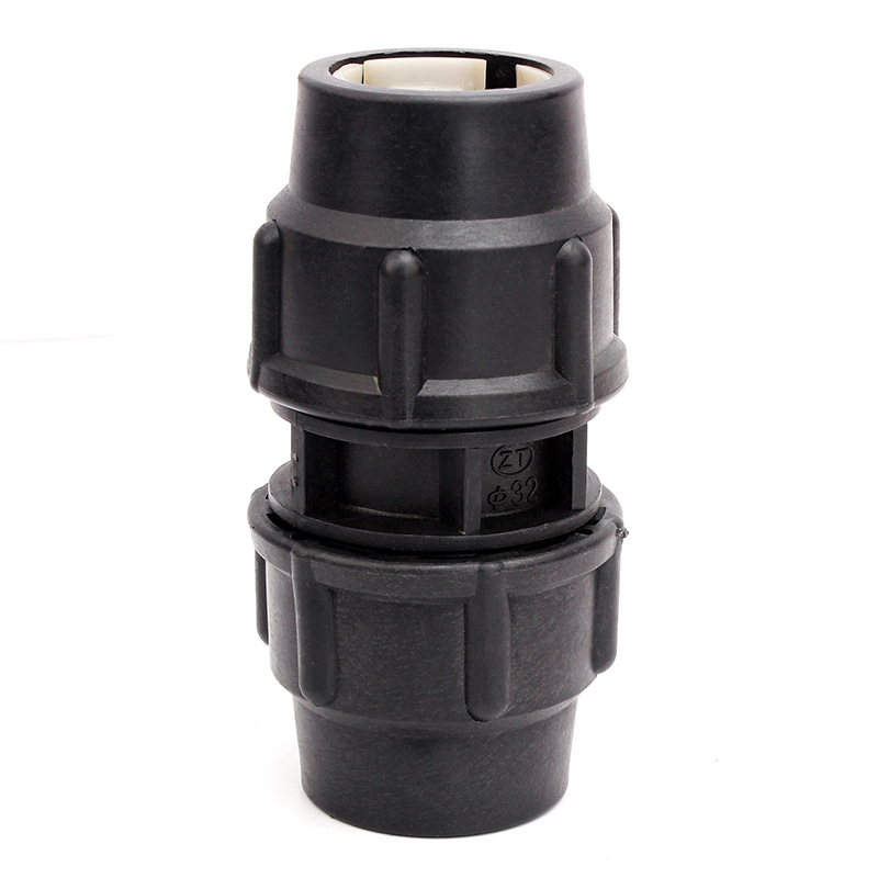 pe快速直接自来水黑色给水管配件20 25 32 40快速接头pe活接快速