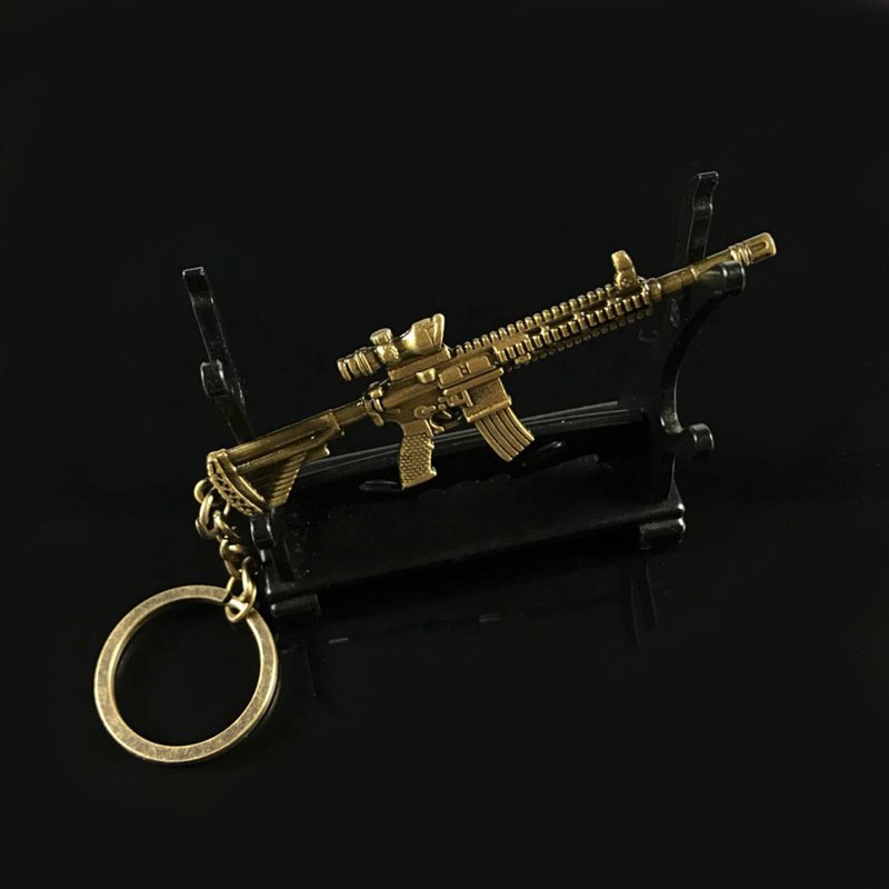 厂家绝地大逃杀 创意个性青铜复古仿真枪钥匙扣吃鸡挂件饰品