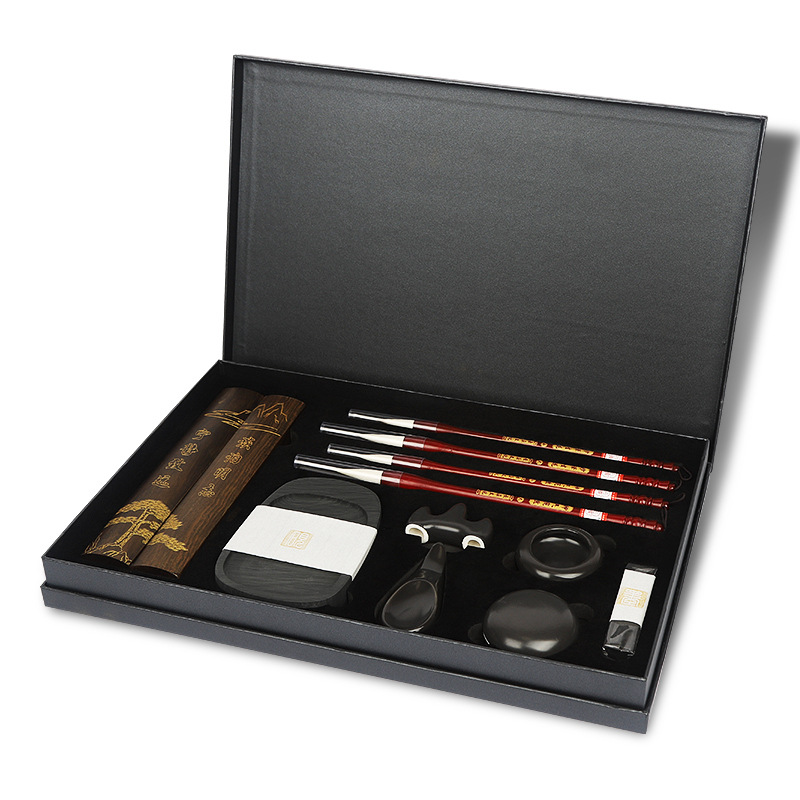 文房四宝礼品套装笔墨纸砚毛笔书法文化用品公司商务毛笔书法套装