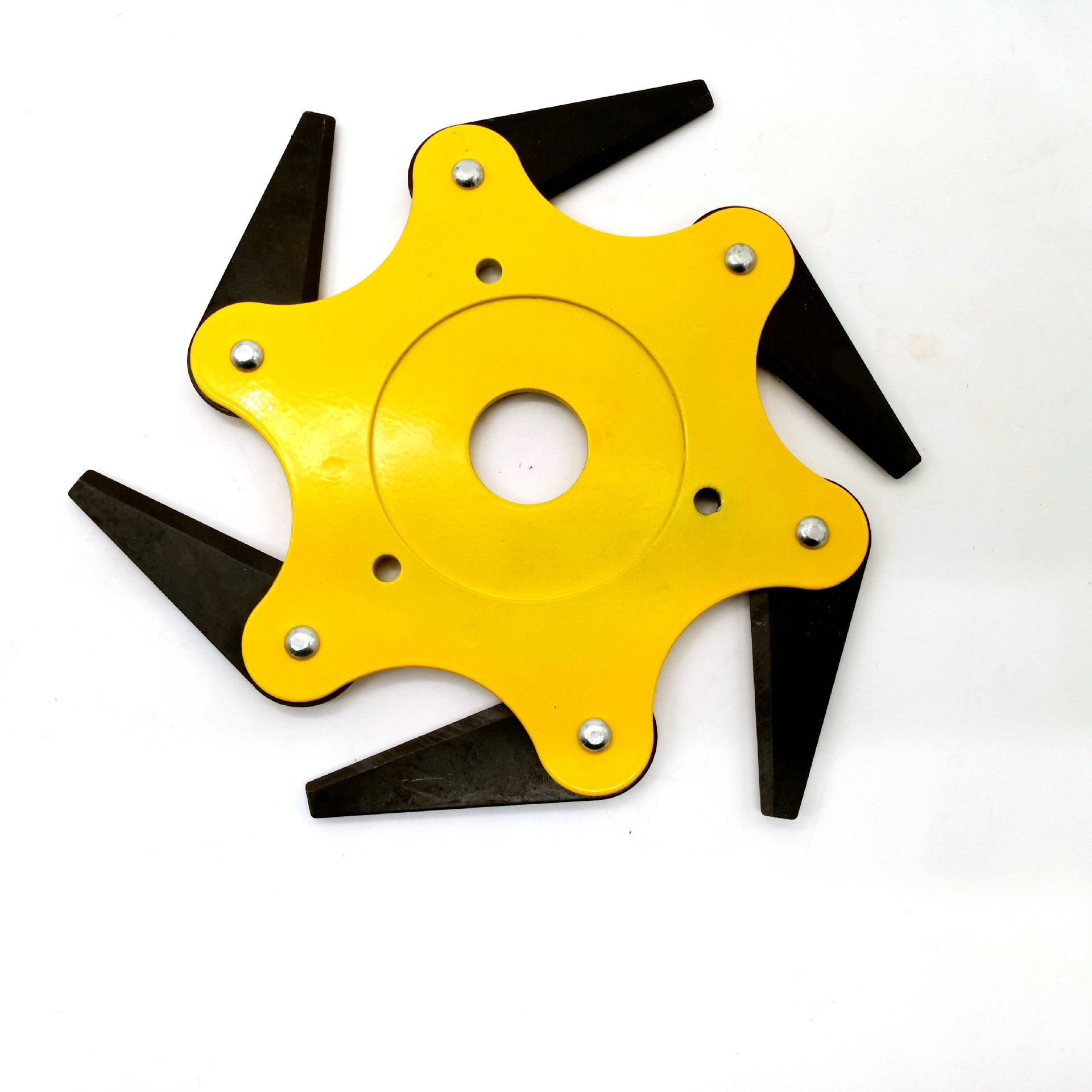 割草机六叶刀头合金打草头通用除草打草盘绳割灌机配件免拆款刀片