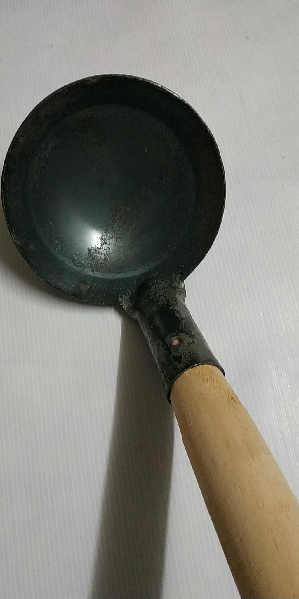 铁勺子,大号铁勺子,木柄铁勺子