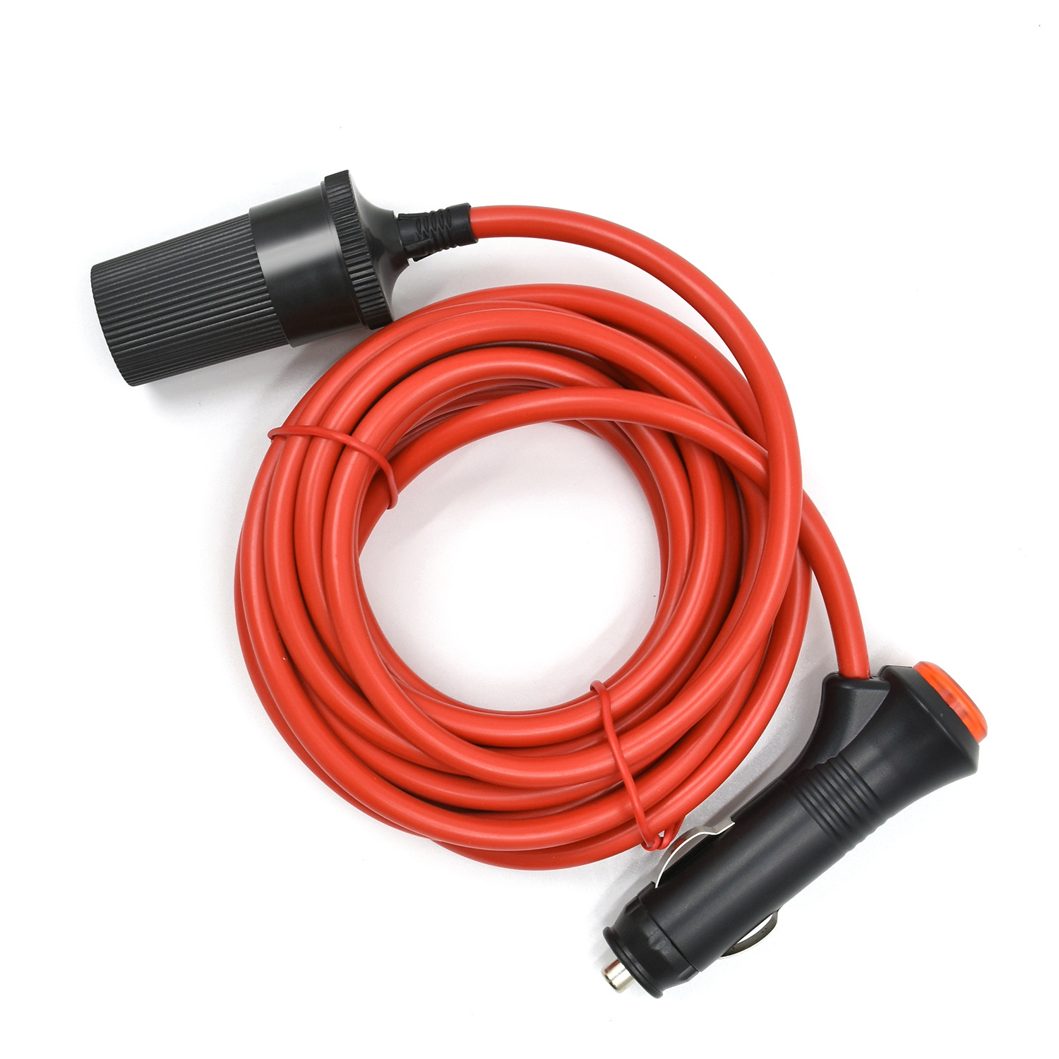 3.6米红色车载点烟器电源线延长线