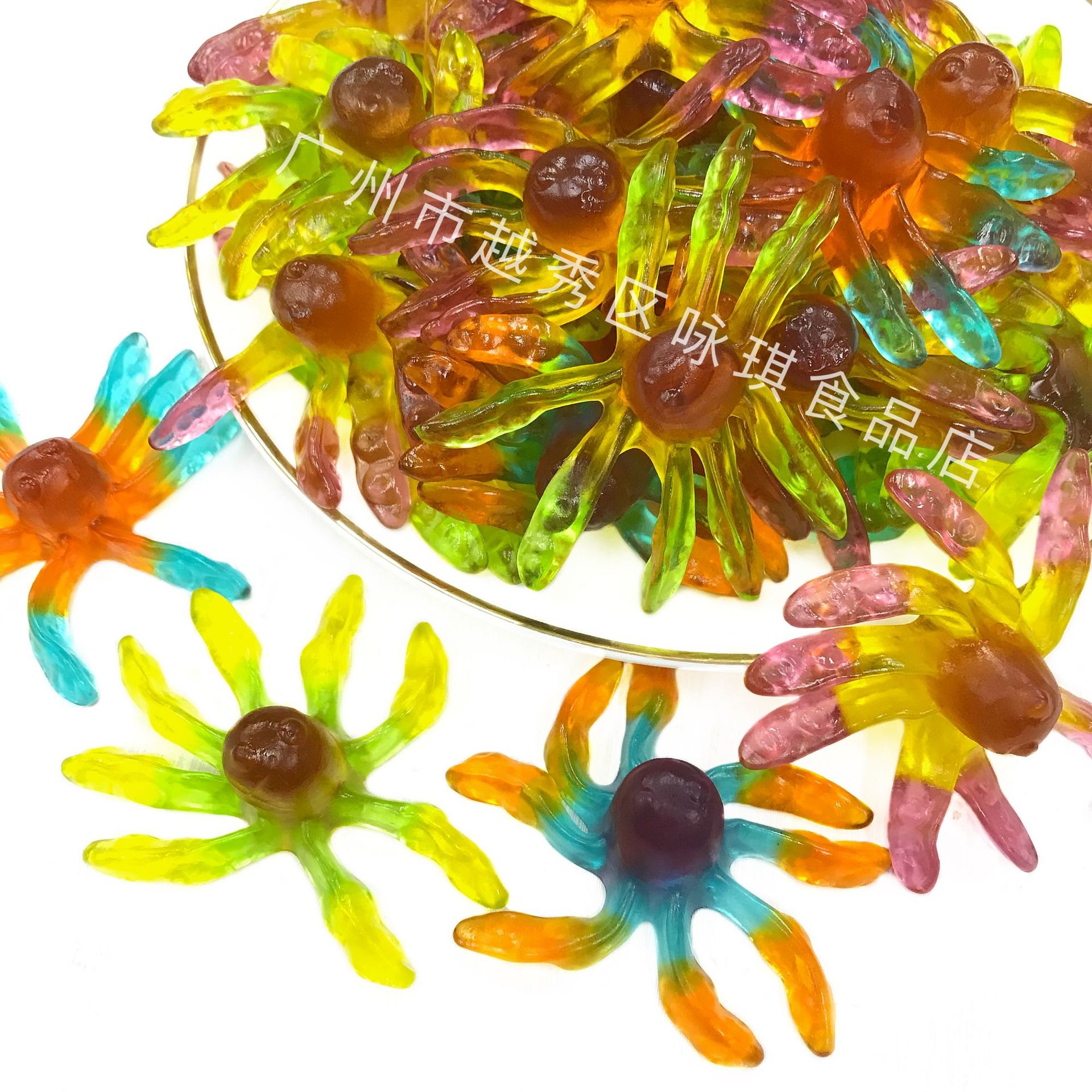 trolli口力散装橡皮糖八爪鱼章鱼形休闲零食水果味软糖qq糖3kg/袋